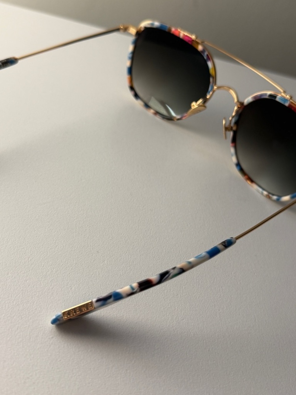 KREWE Austin- Colorful Tortoiseshell Aviator Sunglasses - Picture 5 of 12